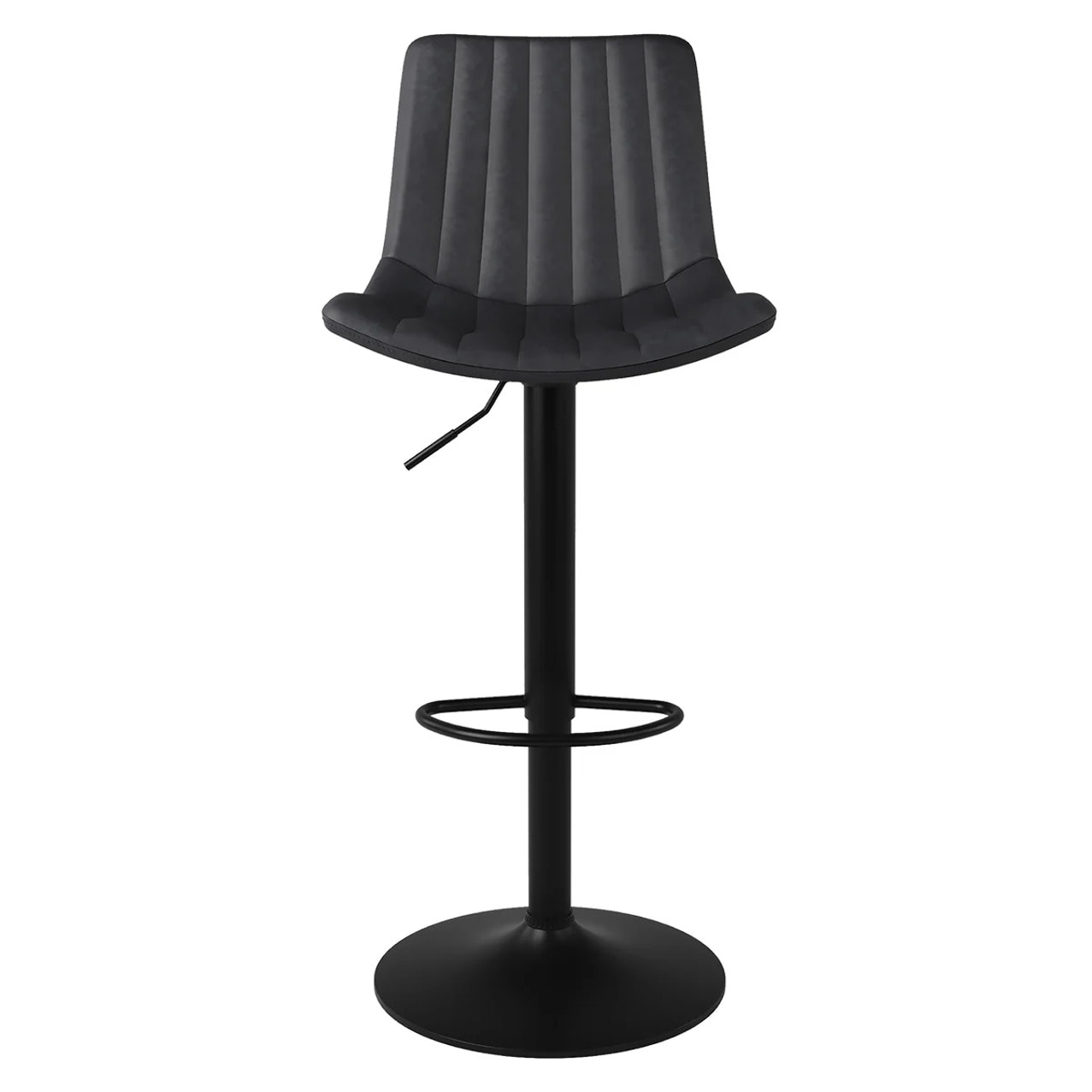 Lot de 2 chaises de bar réglables 62,5/83 cm gris foncé - Killi