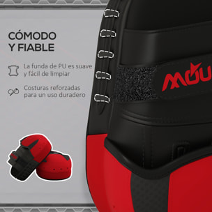 Manoplas de Boxeo Paos Muay Thai MMA Curvadas para Entrenamiento de Boxeo Boxing Karate Taekwondo Kickboxing Training Almohadilla para Sparring Artes Marciales Rojo