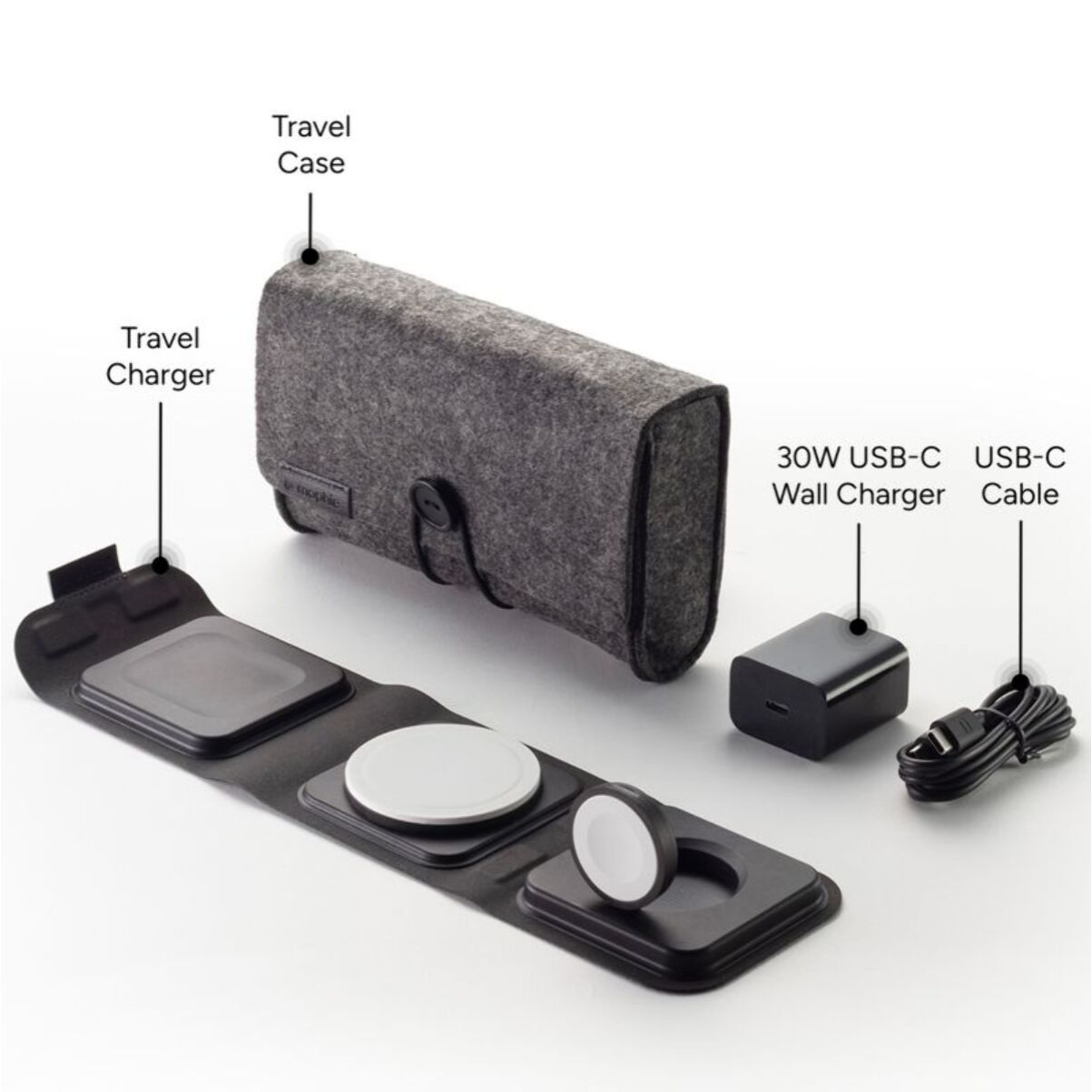 Chargeur induction MOPHIE Chargeur de voyage 3 en 1 sans fil