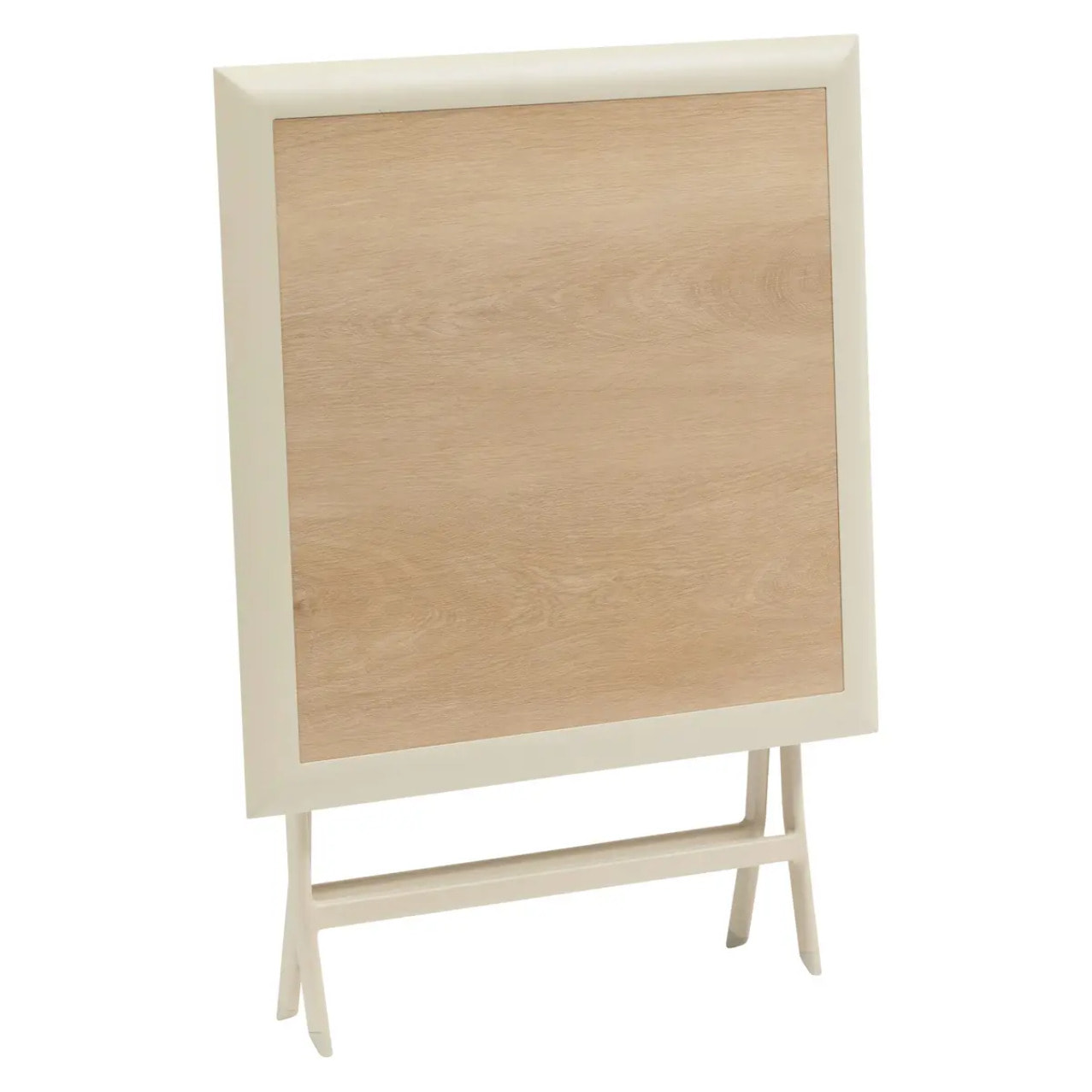 Table de jardin 2 places Azua pliable beige 71x71cm