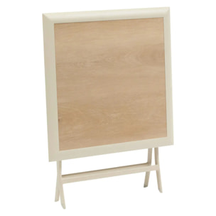 Table de jardin 2 places Azua pliable beige 71x71cm