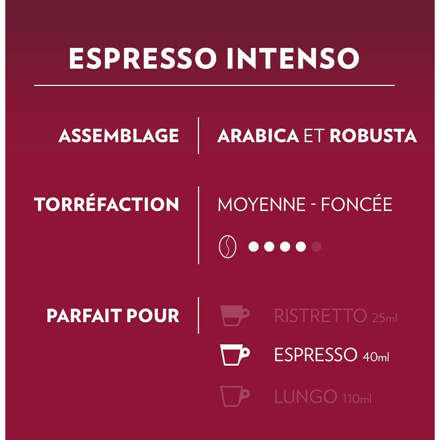Café Capsules compatibles A Modo Mio Espresso Intenso x180