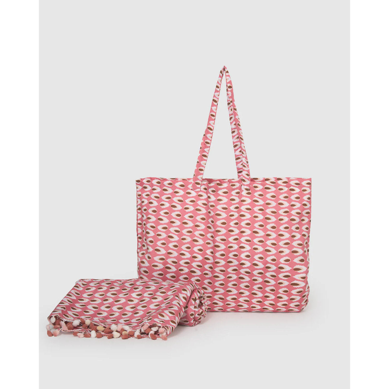 Pack bolso + toalla pareo tana rosa