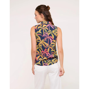 Blusa Sin Mangas Azul Marino - Celestial