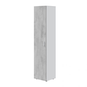 Armario Multiusos 1 puerta Blanco - Cemento