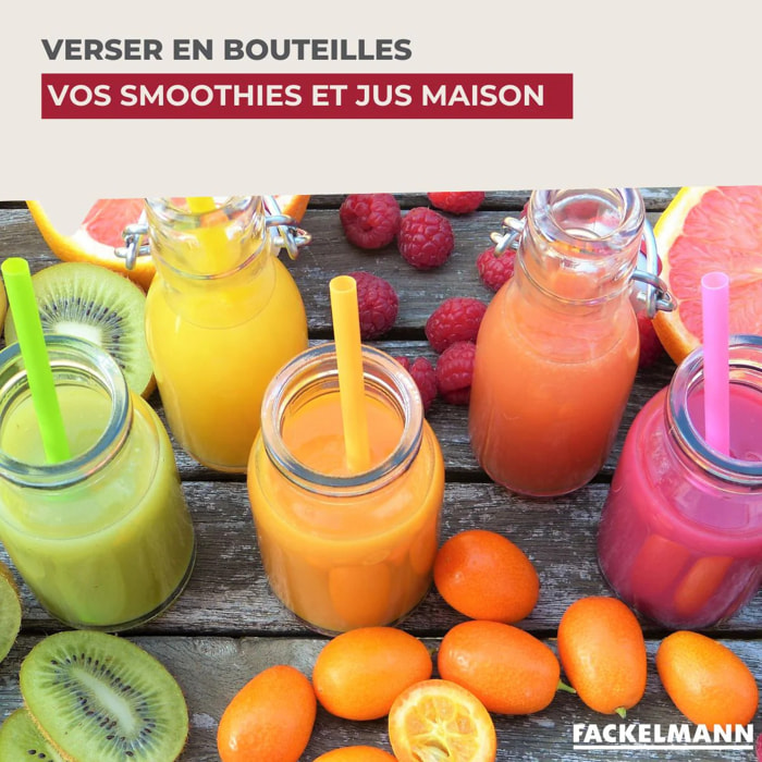 Lot de 3 entonnoirs en plastique 8, 9 et 11 cm Fackelmann