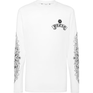 PHILIPP PLEIN T-Shirt Round Neck Ls CHROME