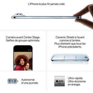 Smartphone APPLE iPhone Air Noir sidéral 256Go