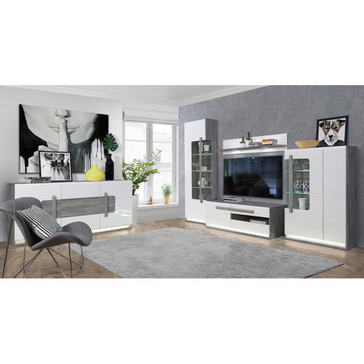 Meuble TV Blanc Laqué - SENSATION