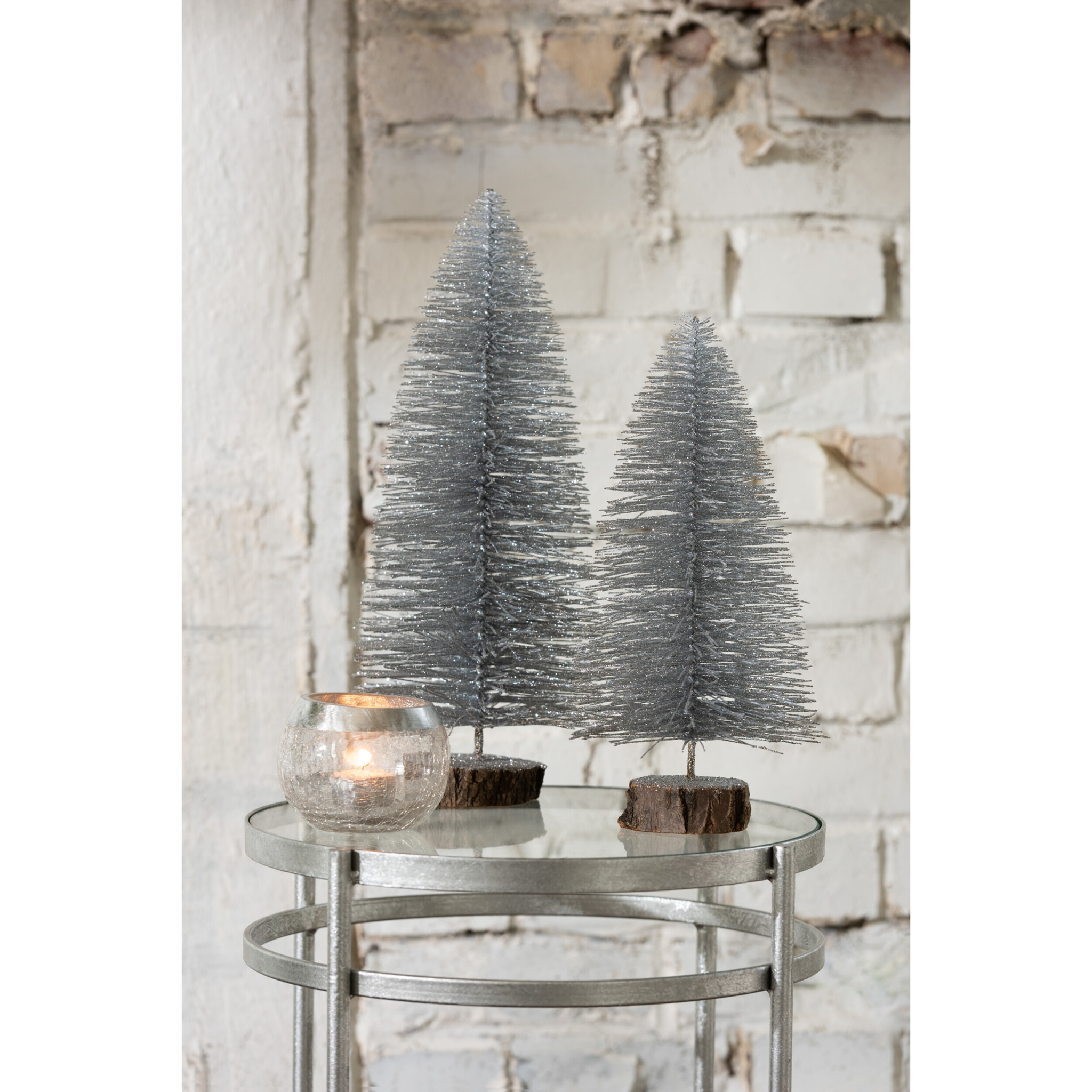 J-Line décoration Sapin De Noël - plastique - argent - small