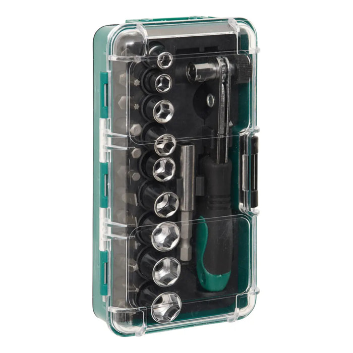 Kit Tournevis Clipsable 23 Pièces Vert