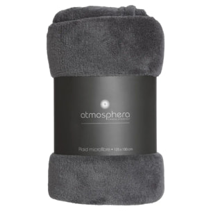 Plaid microfibre gris ardoise 125x150cm