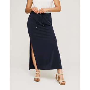 Falda Midi Azul Marino - Claudinasa