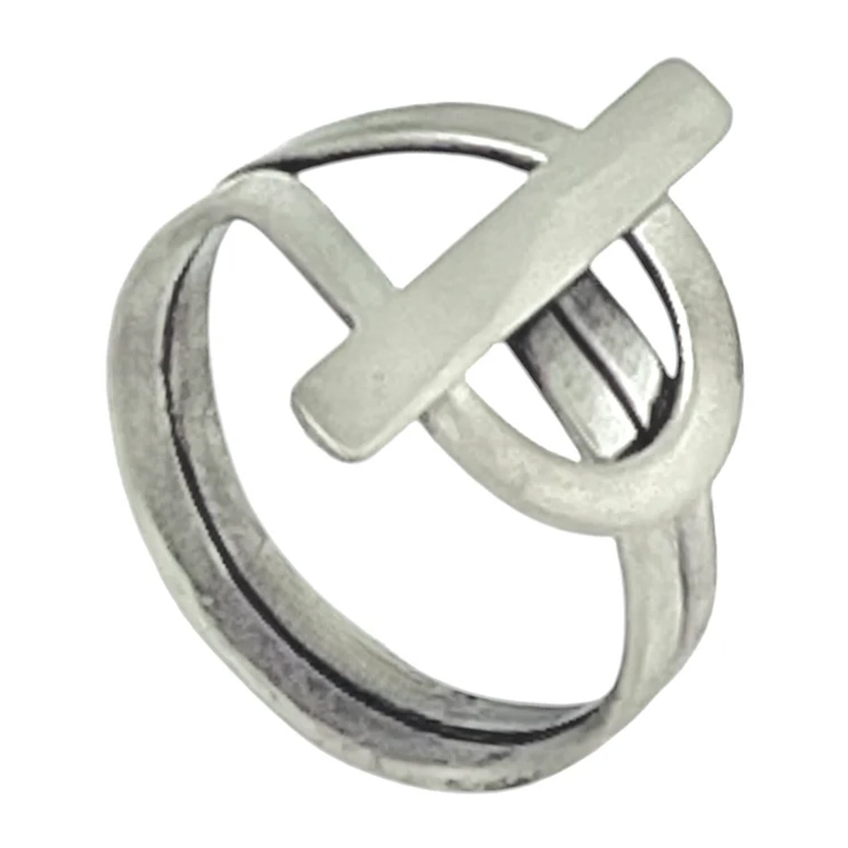 Anillo Cierre en latón chapado plata de ley 10µ