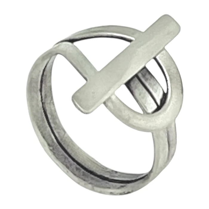 Anillo Cierre en latón chapado plata de ley 10µ