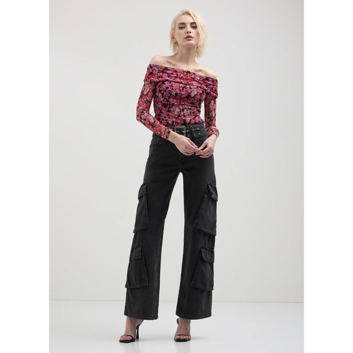 T-shirt shiffer fantasia fiori