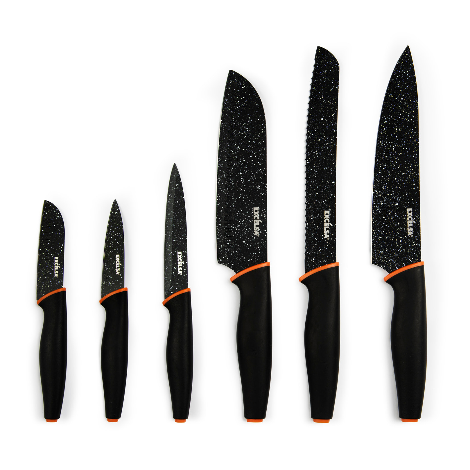 Set 6 coltelli Chef Excelsa – Chef, Acciaio Nero