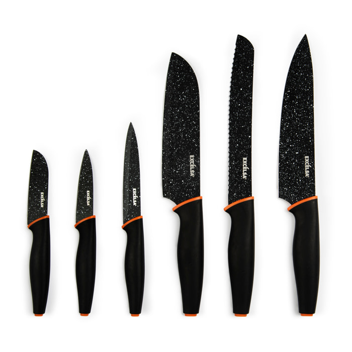 Set 6 coltelli Chef Excelsa – Chef, Acciaio Nero