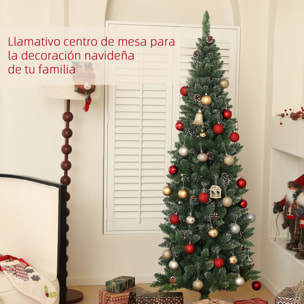 Árbol de Navidad 180 cm Árbol de Navidad Artificial con 618 Ramas 30 Piñas y Soporte de Metal Árbol Navideño para Salón Interior Verde