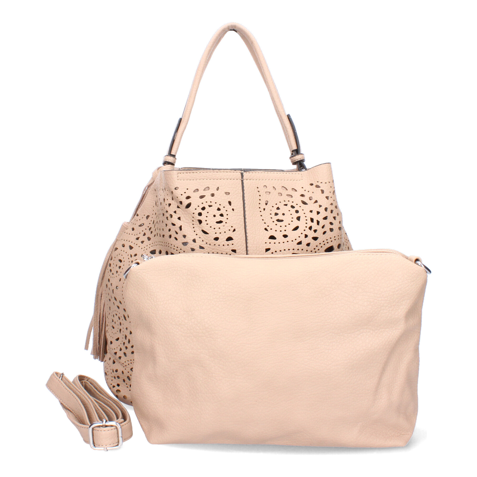 Bolso de hombro de Mujer con dos piezas, compartimento principal con cremallera