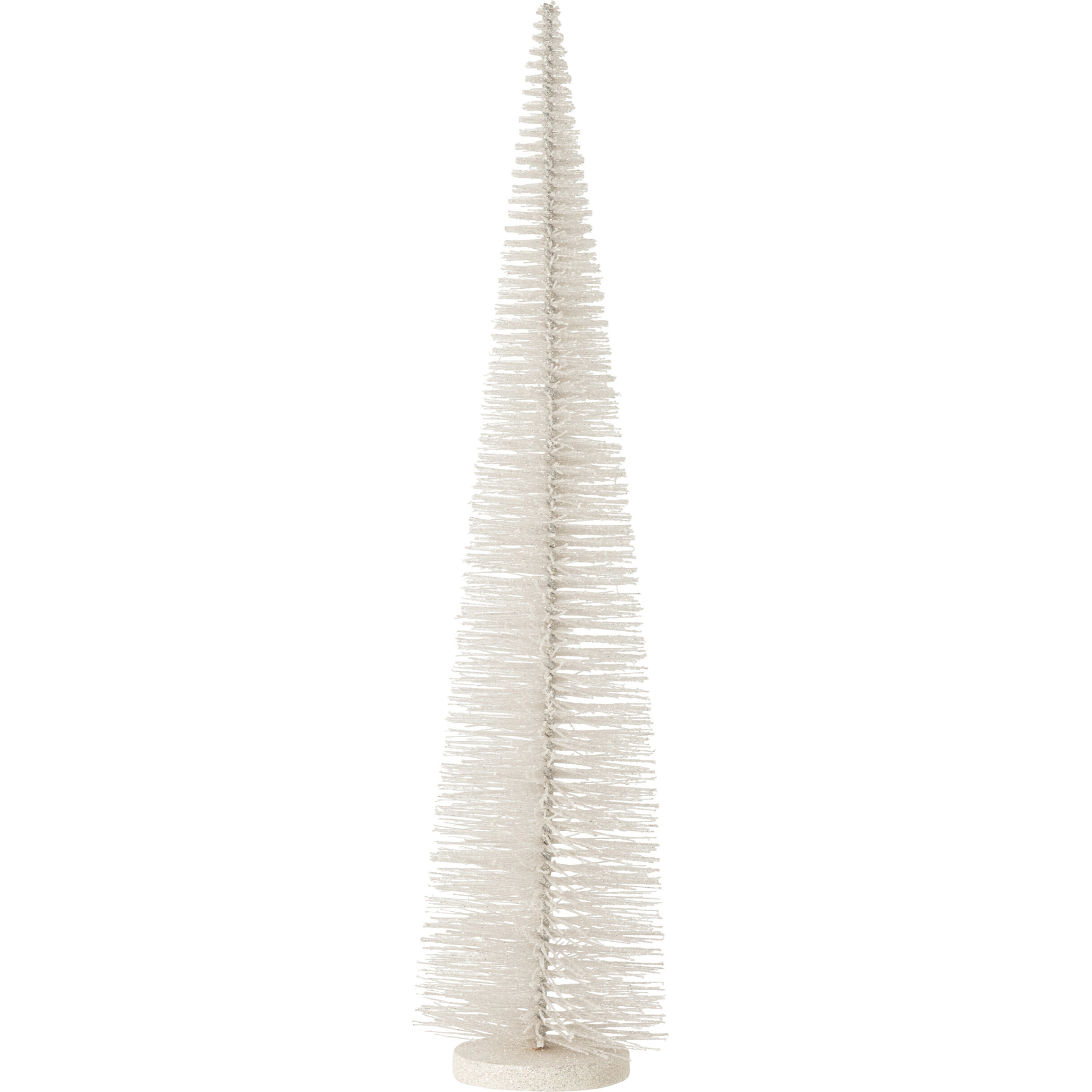 J-Line décoration Sapin de Noël Paillettes - plastique - blanc - large