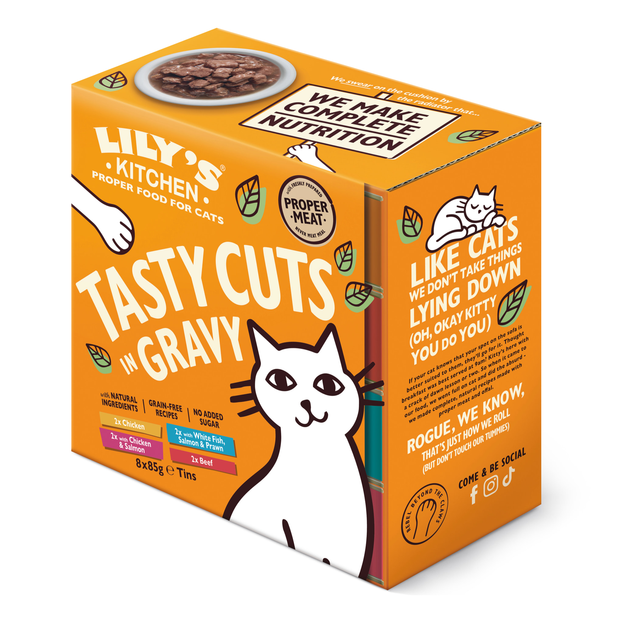 Lily's Kitchen Chat Délicieuses bouchées en sauce Multipack 8x85g - Lot de 6