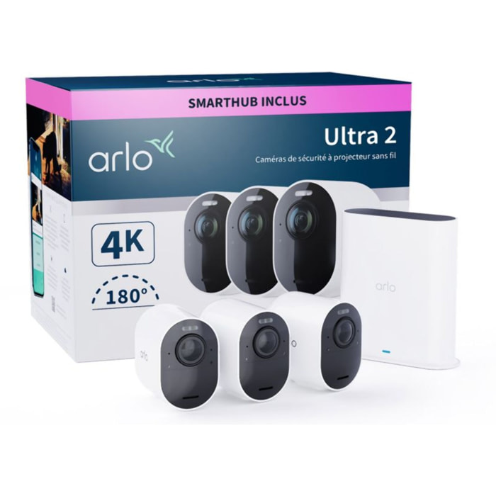 Caméra de surveillance ARLO 3 caméras extérieures blanches Ultra 2