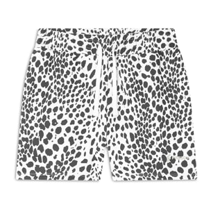 Pantaloncini animalier regular fit in french terry