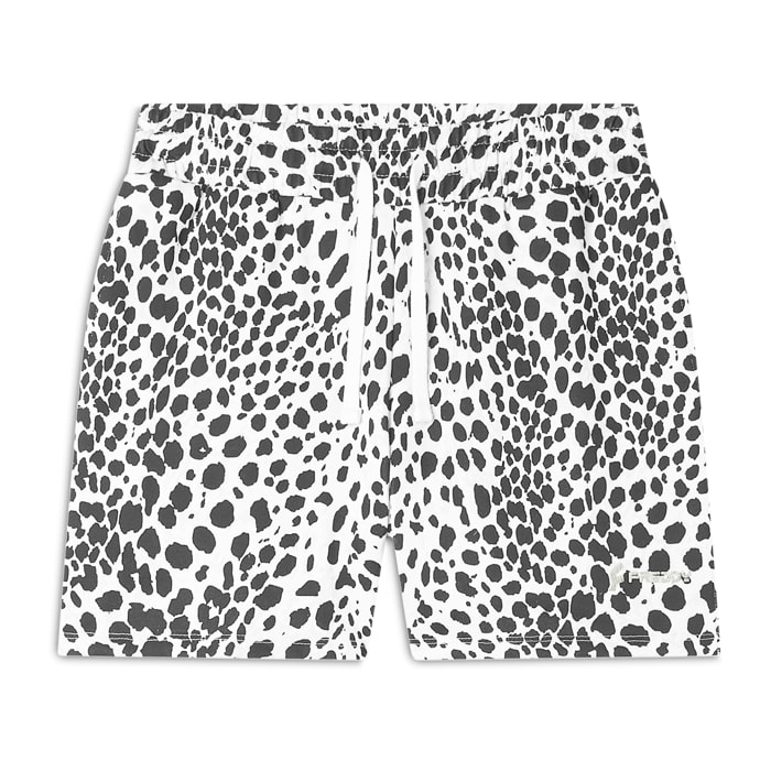 Pantaloncini animalier regular fit in french terry