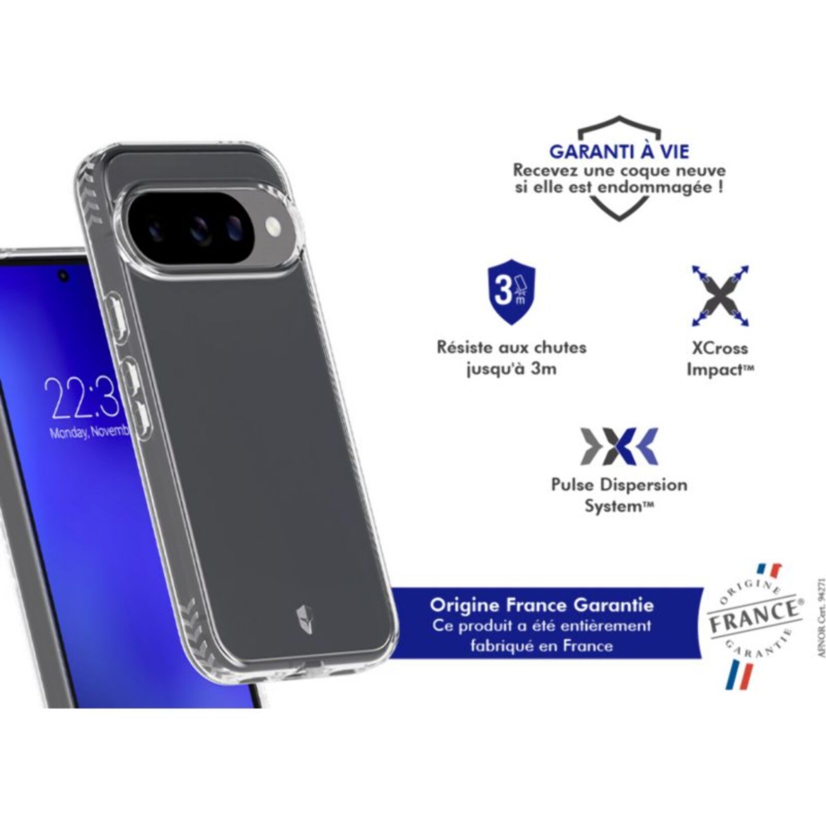 Coque FORCE CASE Google Pixel 10 / 10 Pro Transparente