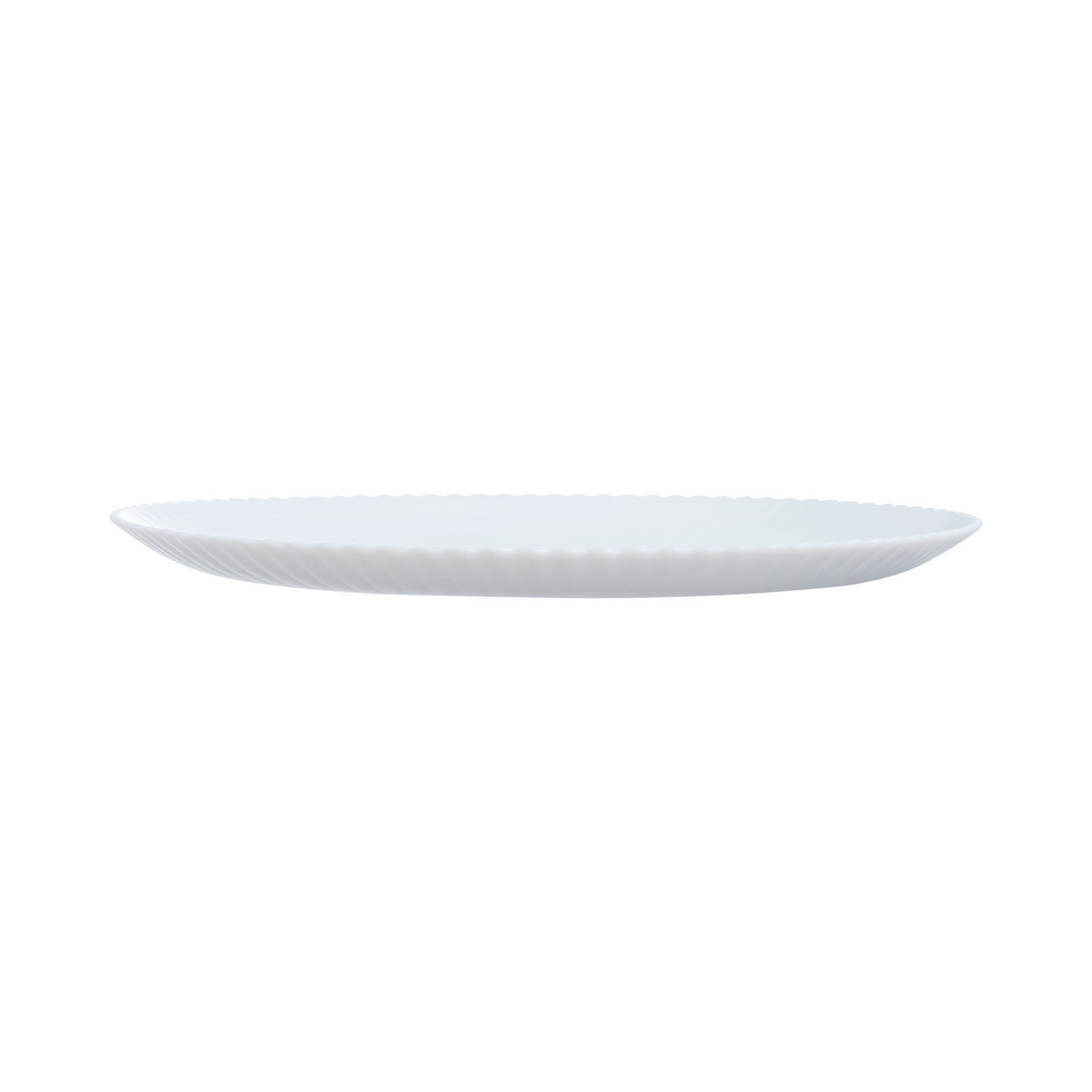 6 assiettes plates blanches 25 cm Bloom - Luminarc