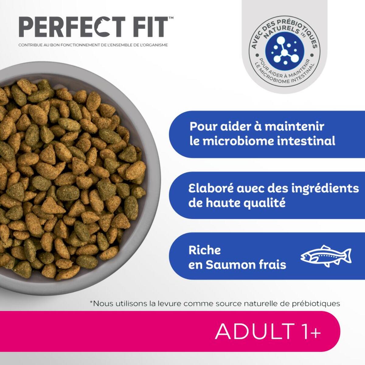 PERFECT FIT Croquettes pour chat adulte stérilisés au Saumon et Poulet (2x2,8kg)