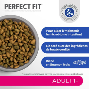 PERFECT FIT Croquettes pour chat adulte stérilisés au Saumon et Poulet (2x2,8kg)