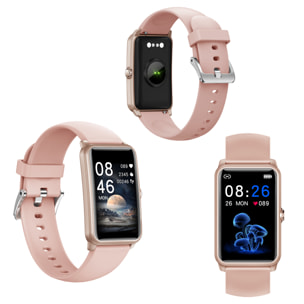 Bracciale intelligente H86B con pressione sanguigna e cardiofrequenzimetro. Varie modalità sportive, impermeabilità, notifiche app.