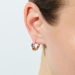 Pendientes Zamza acabado oro rosa 18k