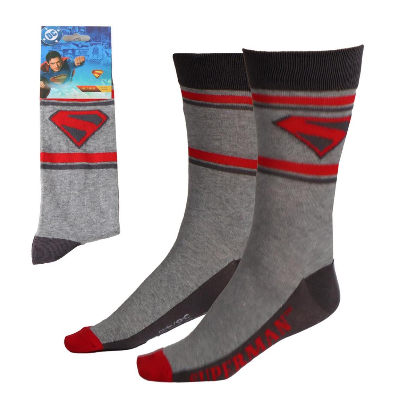 Calcetines Superman - Color Gris - Talla 38-45