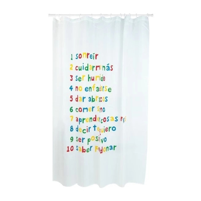 Rideau de douche Polyester PROPOSITOS 180x200cm QUALITE PREMIUM - Anneaux inclus MSV