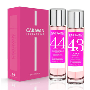 Caravan fragancias - caja de regalo con 2 perfumes: nº43 y nº44 de 150 ml, para mujer