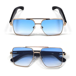 Gafas AI GT-30 con llamadas bluetooth, control remoto de cámara, reproducción de música y asistente de voz.