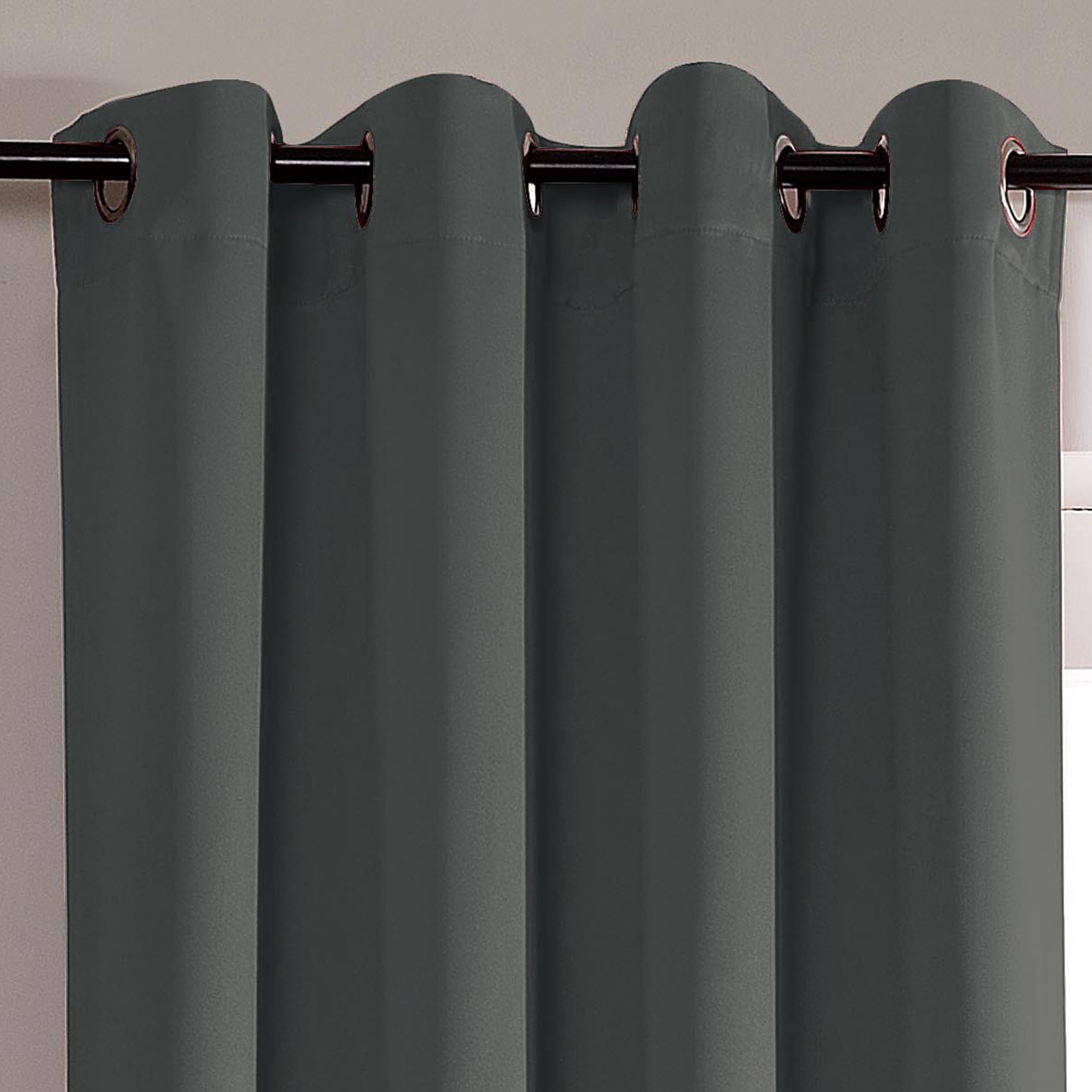 Rideau occultant pour chambre et salon - Gris anthracite