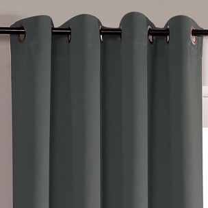 Rideau occultant pour chambre et salon - Gris anthracite