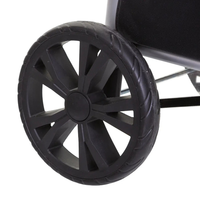 Chariot de course pliable 2 roues "Modern Color" noir
