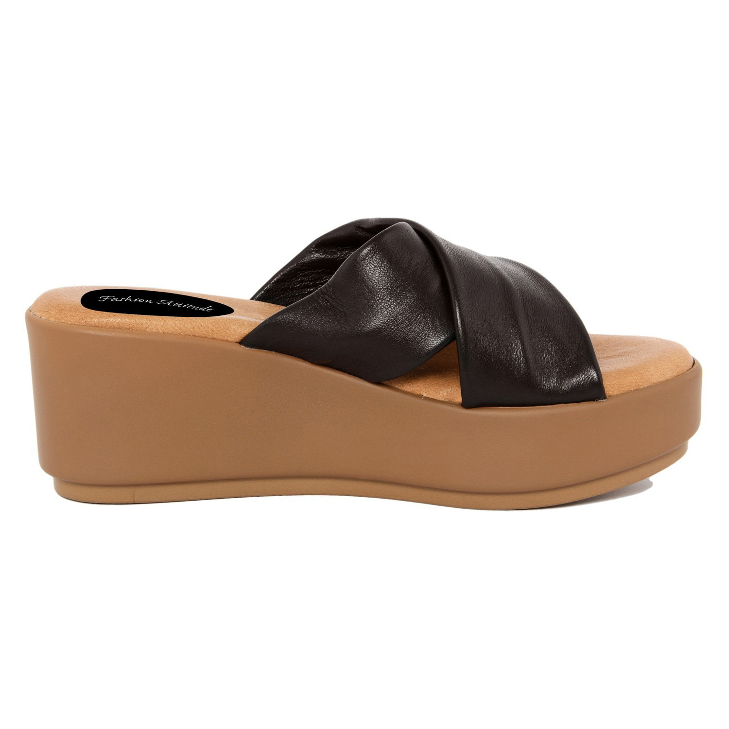 SANDALO IN PELLE MADE IN ITALY FASHION ATTITUDE COLORE COLORE Marrone