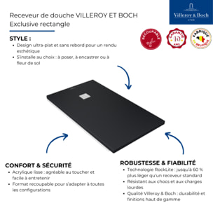 Receveur découpable Exclusive anthracite