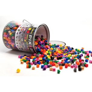PIX BRIX PIXEL ART BOTES METALICOS 1500 PIEZAS, COLORES SURTIDOS GAMA OSCURA