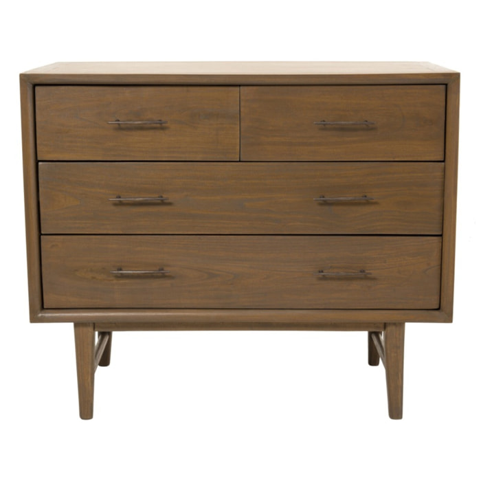 LARA - Commode 4 tiroirs bois Mindi
