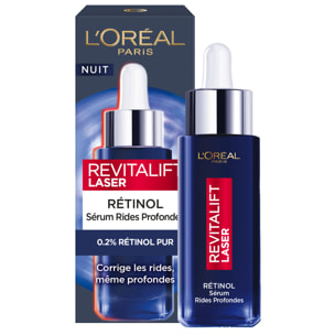 L'Oréal Paris Revitalift Laser Sérum Nuit Rétinol Pur Rides Profondes 30ml