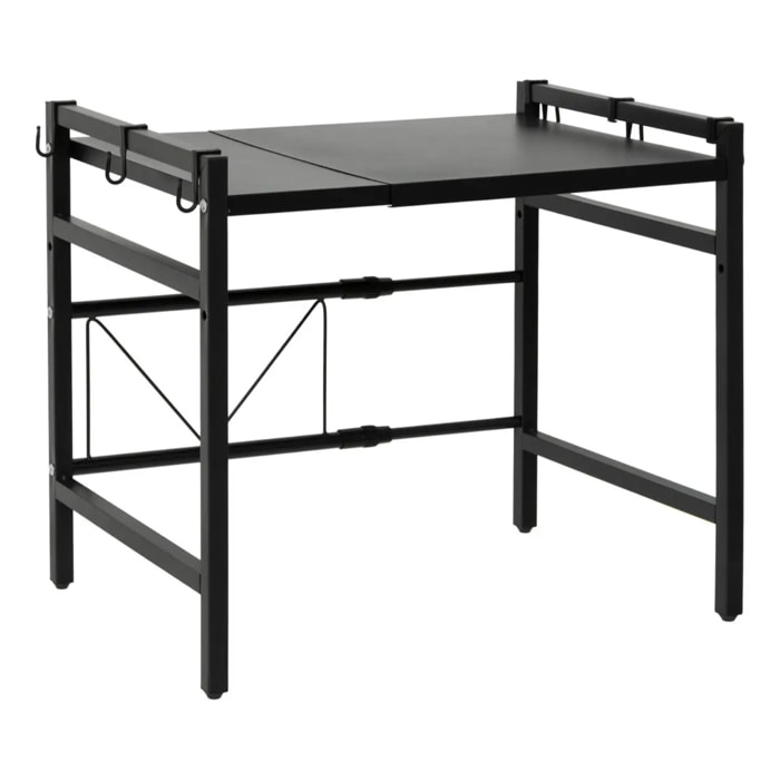Etagère micro-onde Black edition extensible 1 étagère noir
