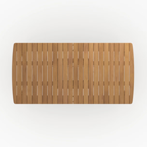 Table extensible et chaises de jardin en bois 4 personnes - Alona