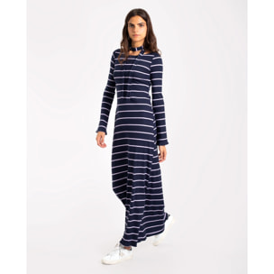 Vestido largo de punto con manga